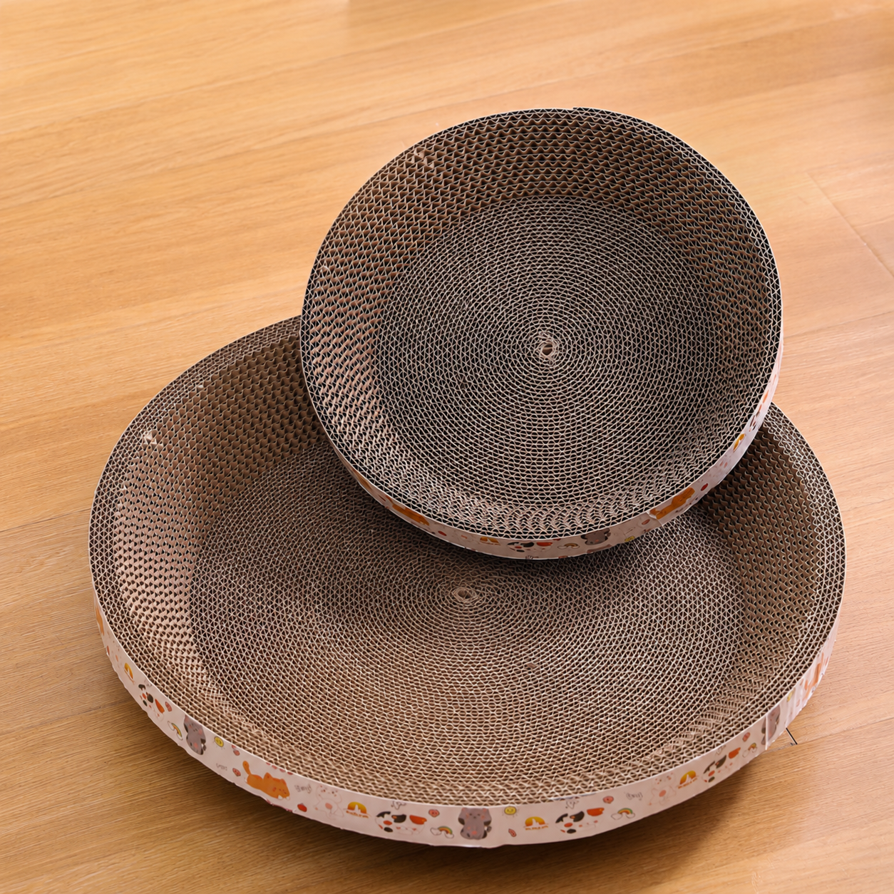 Corrugated cardboard bowl structure detail