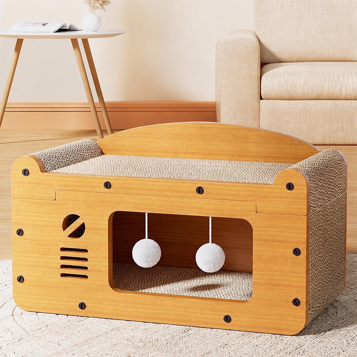 Cat Bed & Scratching Post KMSW001