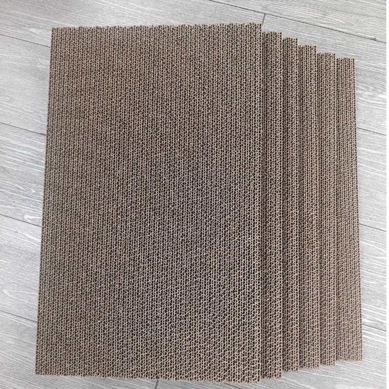 High-density corrugated cardboard sheets for cat scratching boards